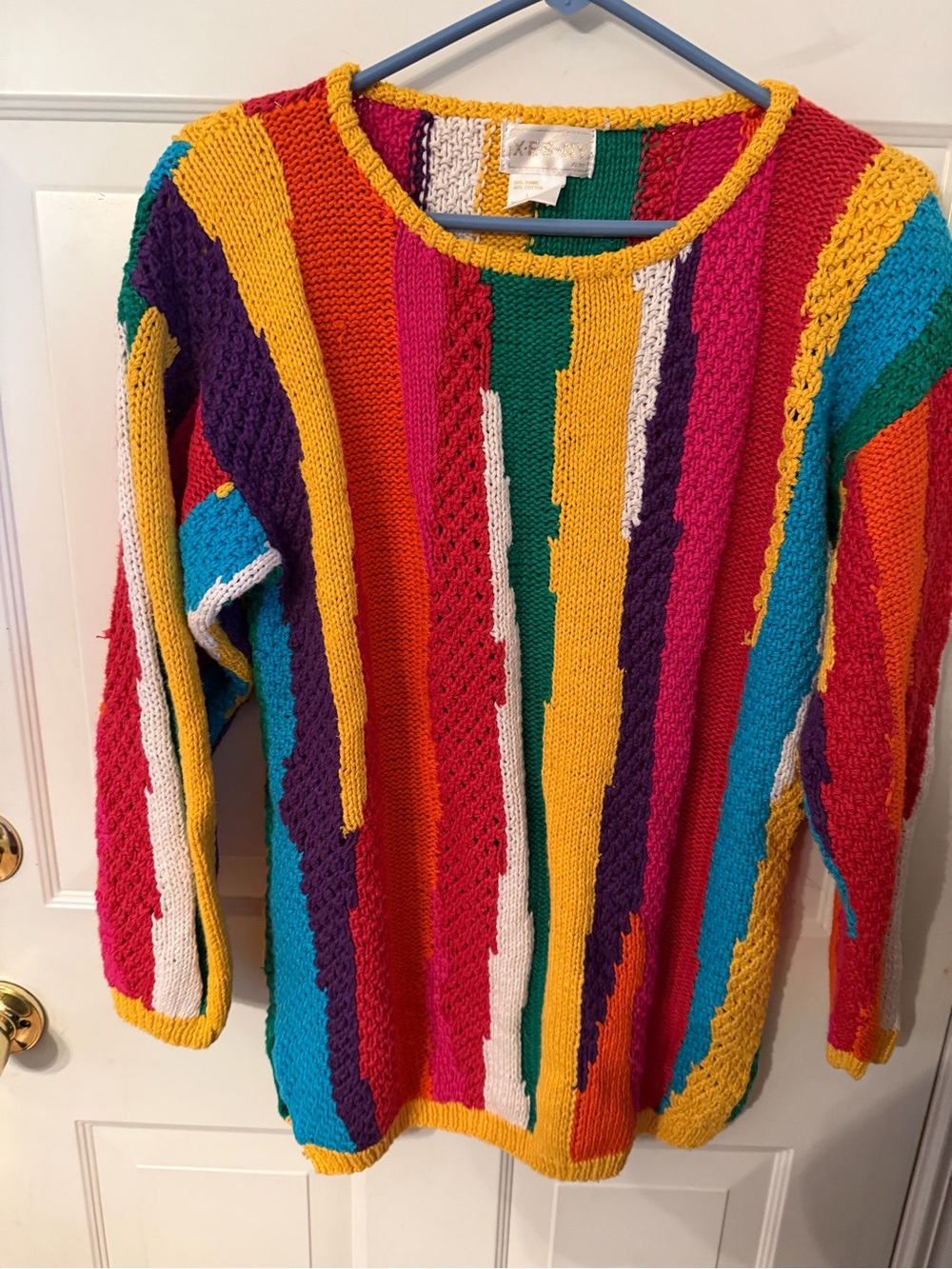 Rainbow 🌈 Colorblock Striped Knit Sweater - Multicolor